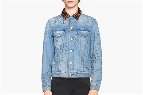 gucci scribble denim jacket|Gucci blazers for women.